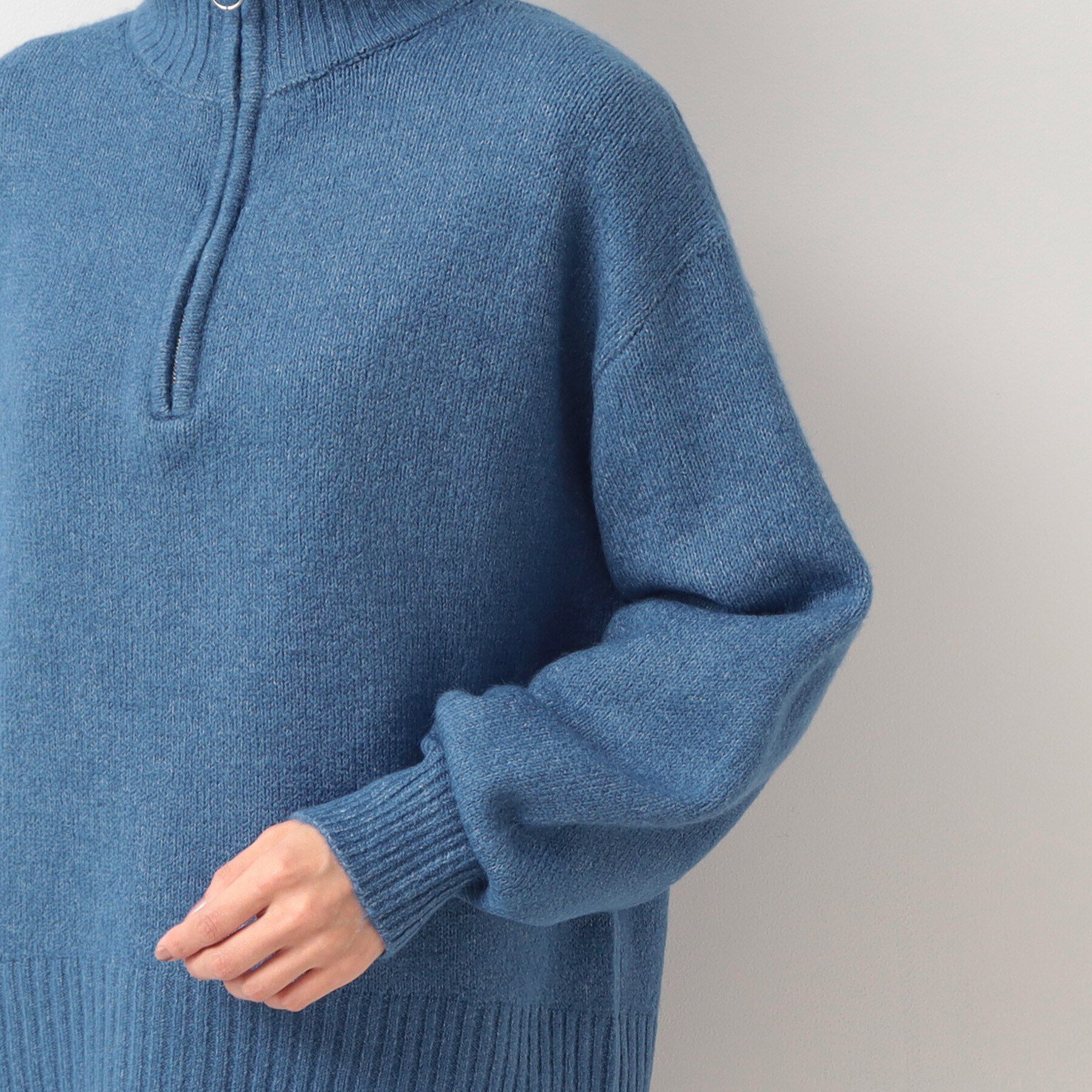 Dessin「【洗える】ハーフジップニット」|ニット・セーター|