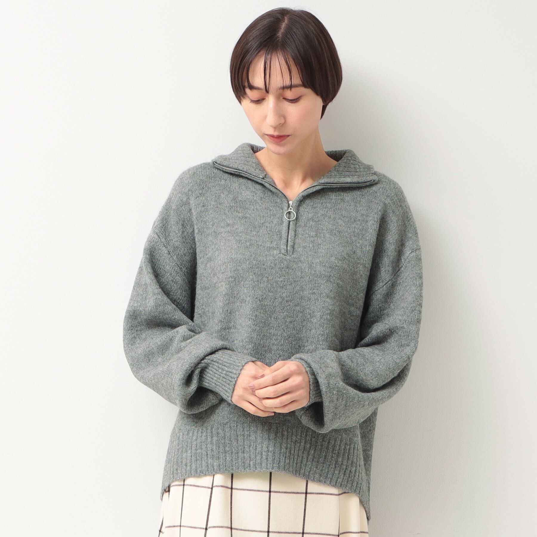 Dessin「【洗える】ハーフジップニット」|ニット・セーター|