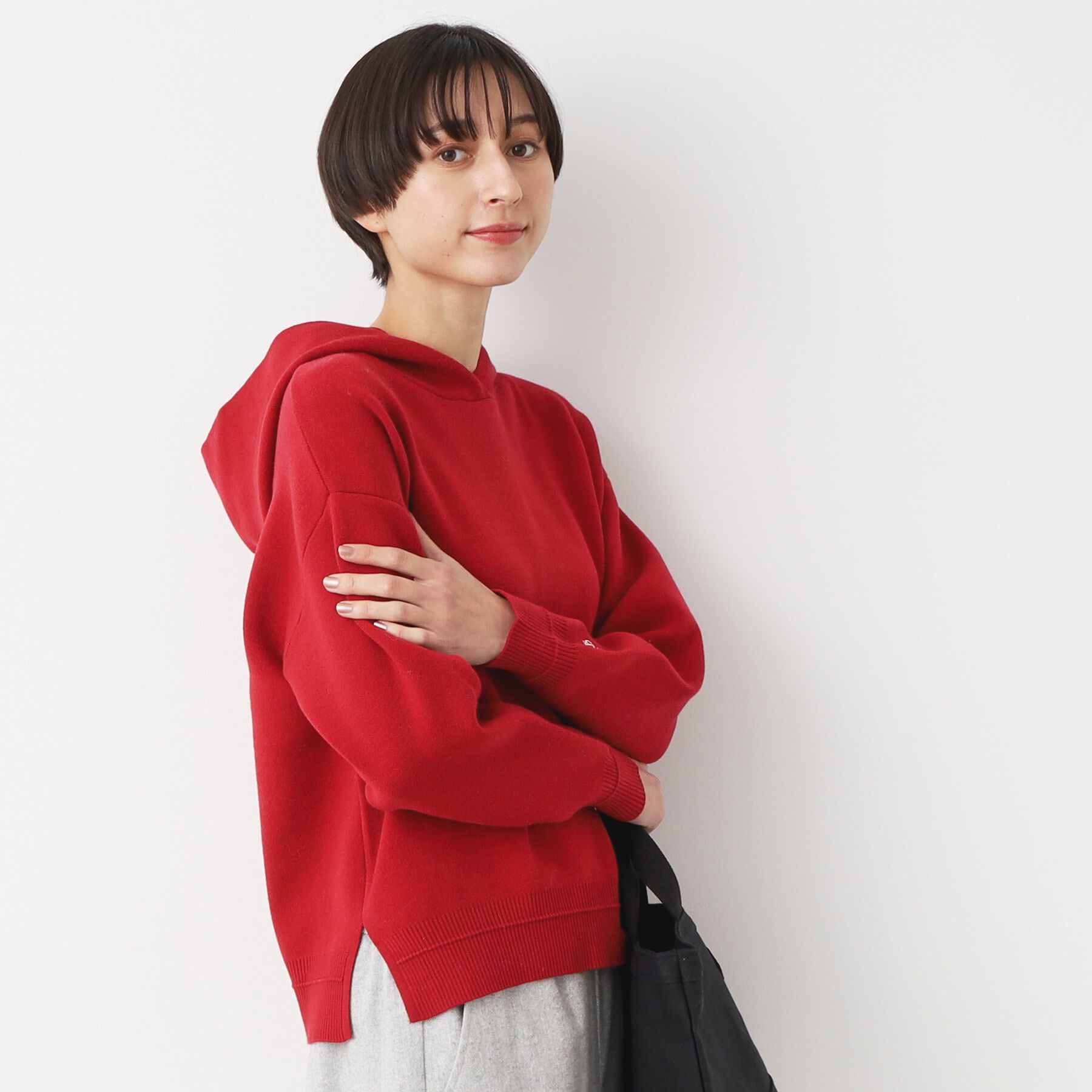 Dessin「【洗える・4サイズ展開】ちょうどいいパーカ（クロップド丈）」|パーカー|