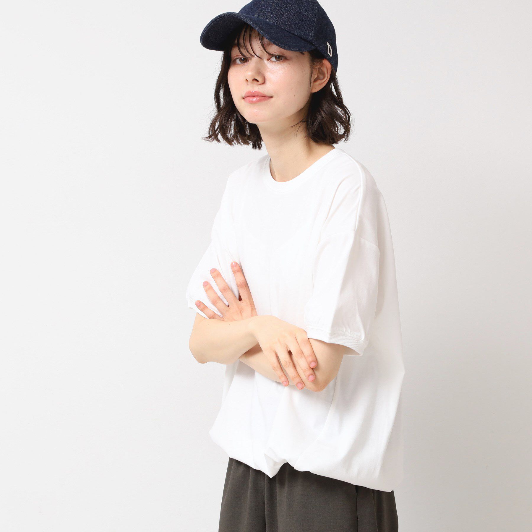 Dessin「【二の腕カバー/接触冷感/UV】ドローコードカットソー（XS～L）」|Tシャツ・カットソー|