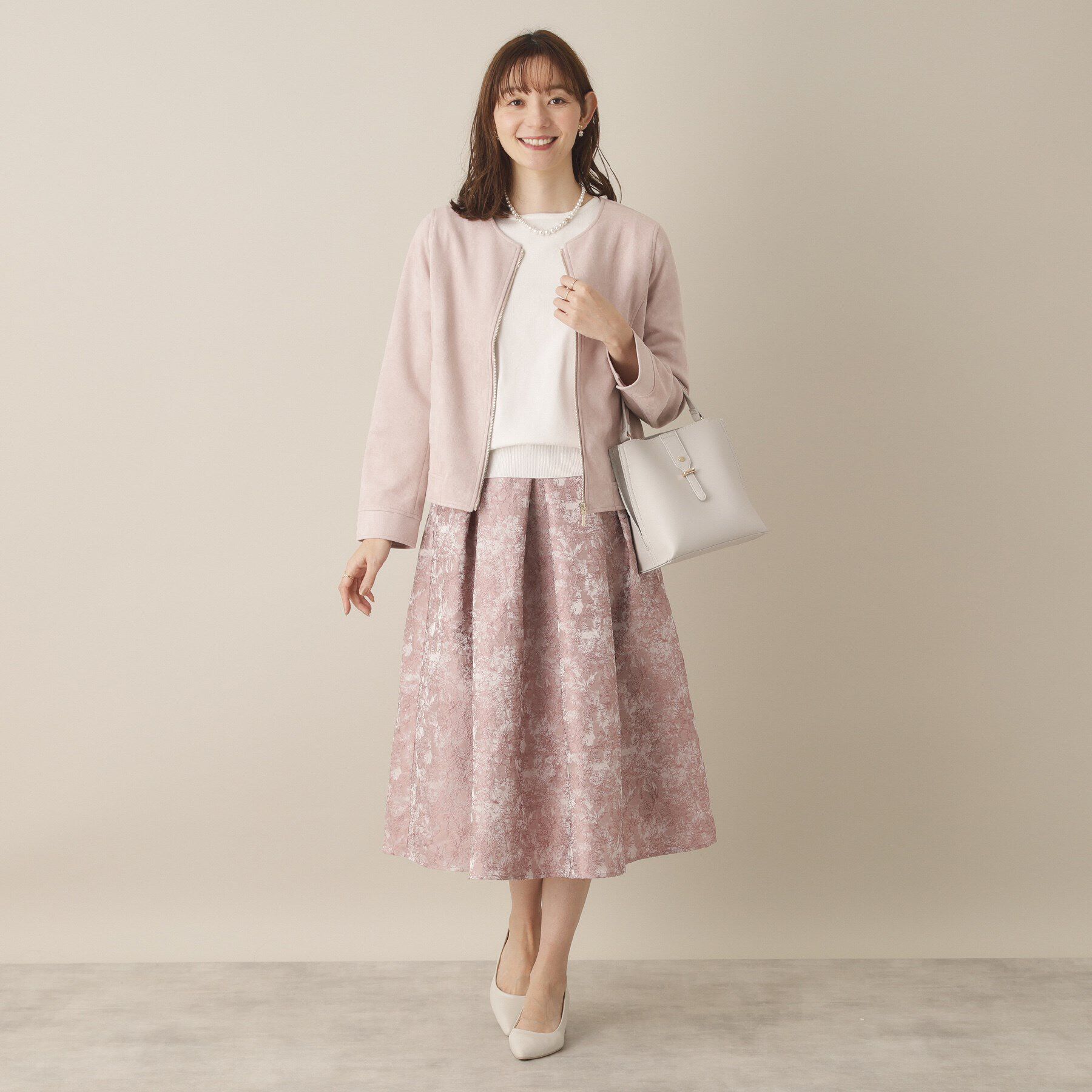 ITS&rsquo;DEMO「【通勤／M・Lサイズ展開】カットフェイクスエードジャケット」|ノーカラージャケット|