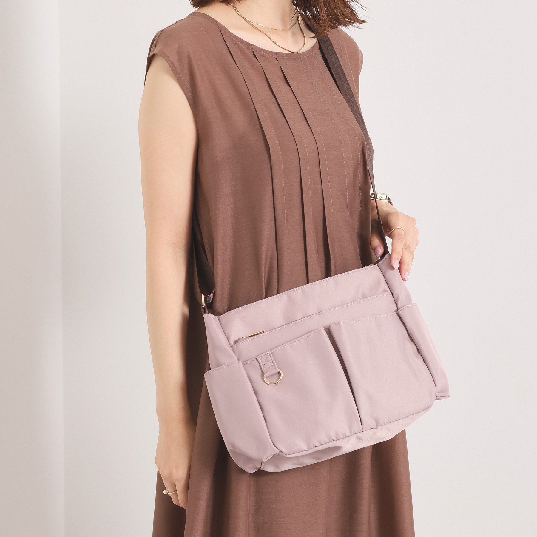ITS&rsquo;DEMO「【9ポケット】ツイル9Pショルダー」|ショルダー・メッセンジャー|ピンク(071)