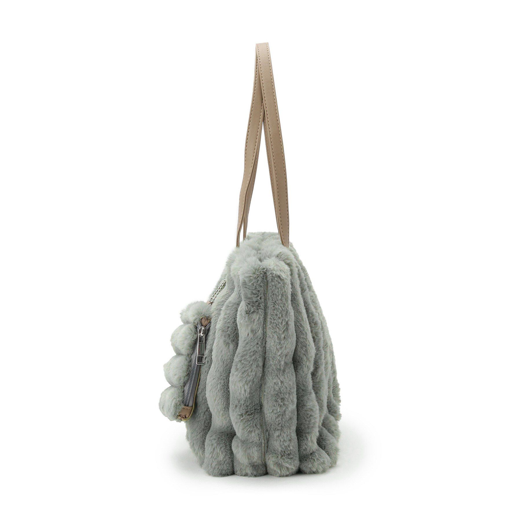 ITS&rsquo;DEMO「ポーチ付フェイクファートート」|トートバッグ|