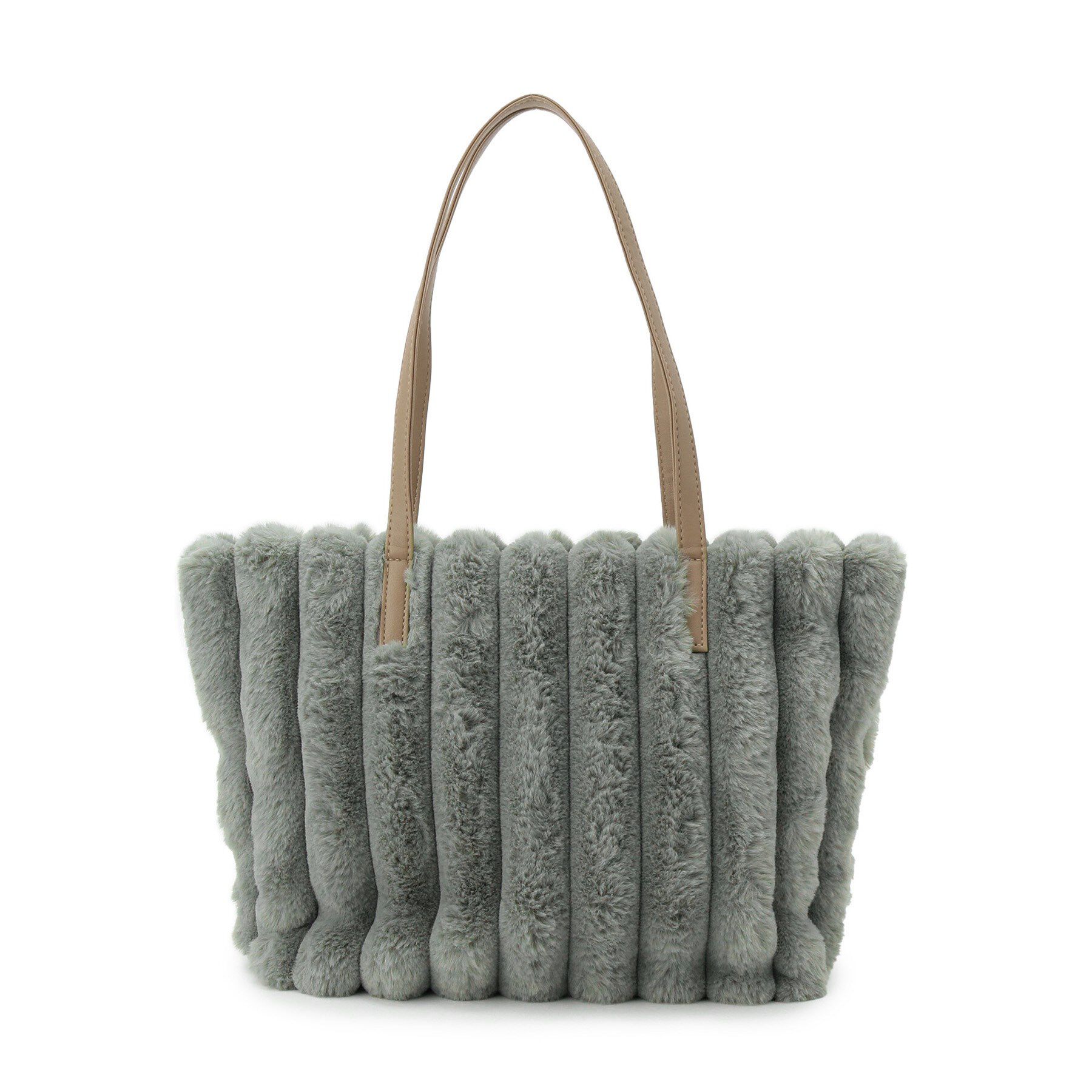 ITS&rsquo;DEMO「ポーチ付フェイクファートート」|トートバッグ|