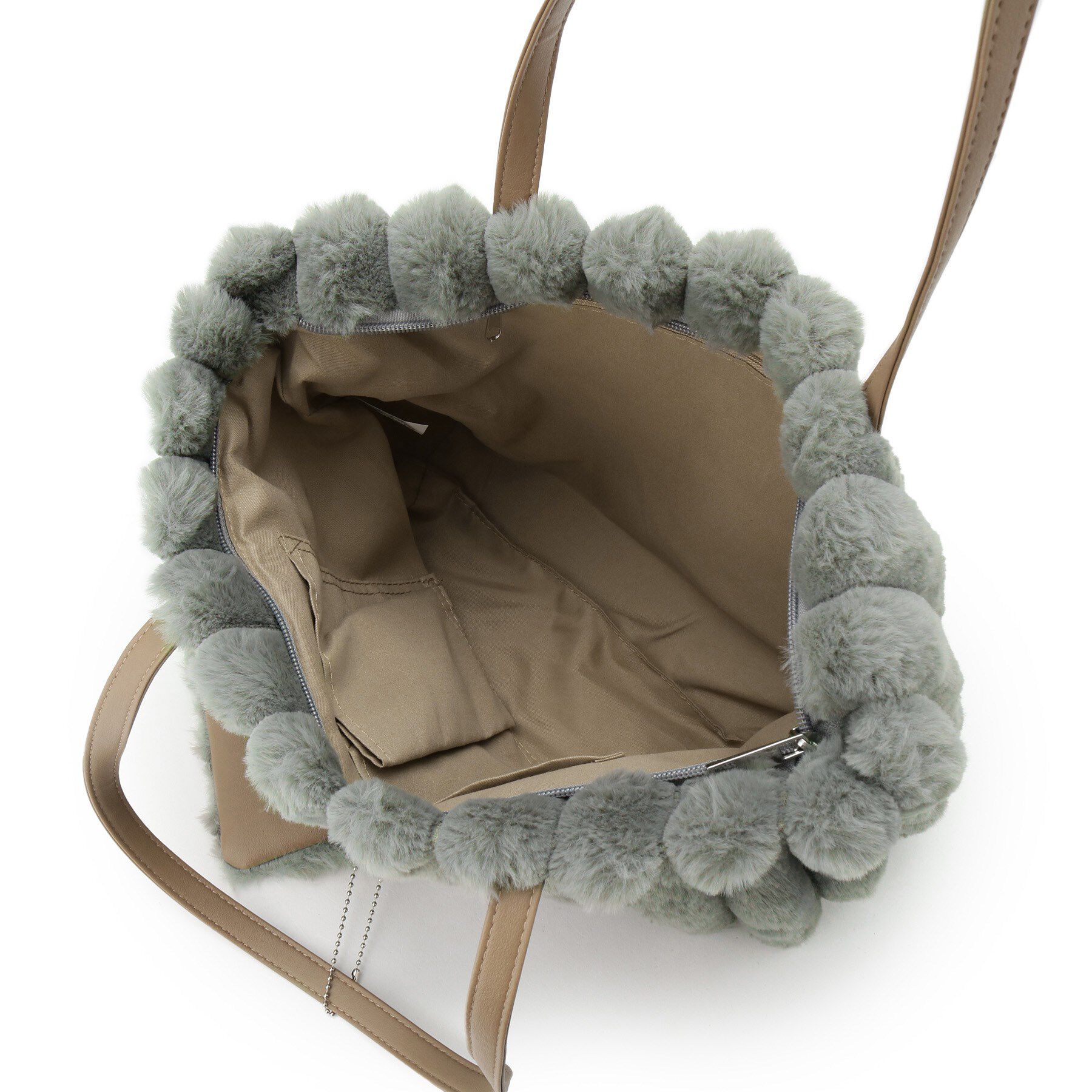 ITS&rsquo;DEMO「ポーチ付フェイクファートート」|トートバッグ|