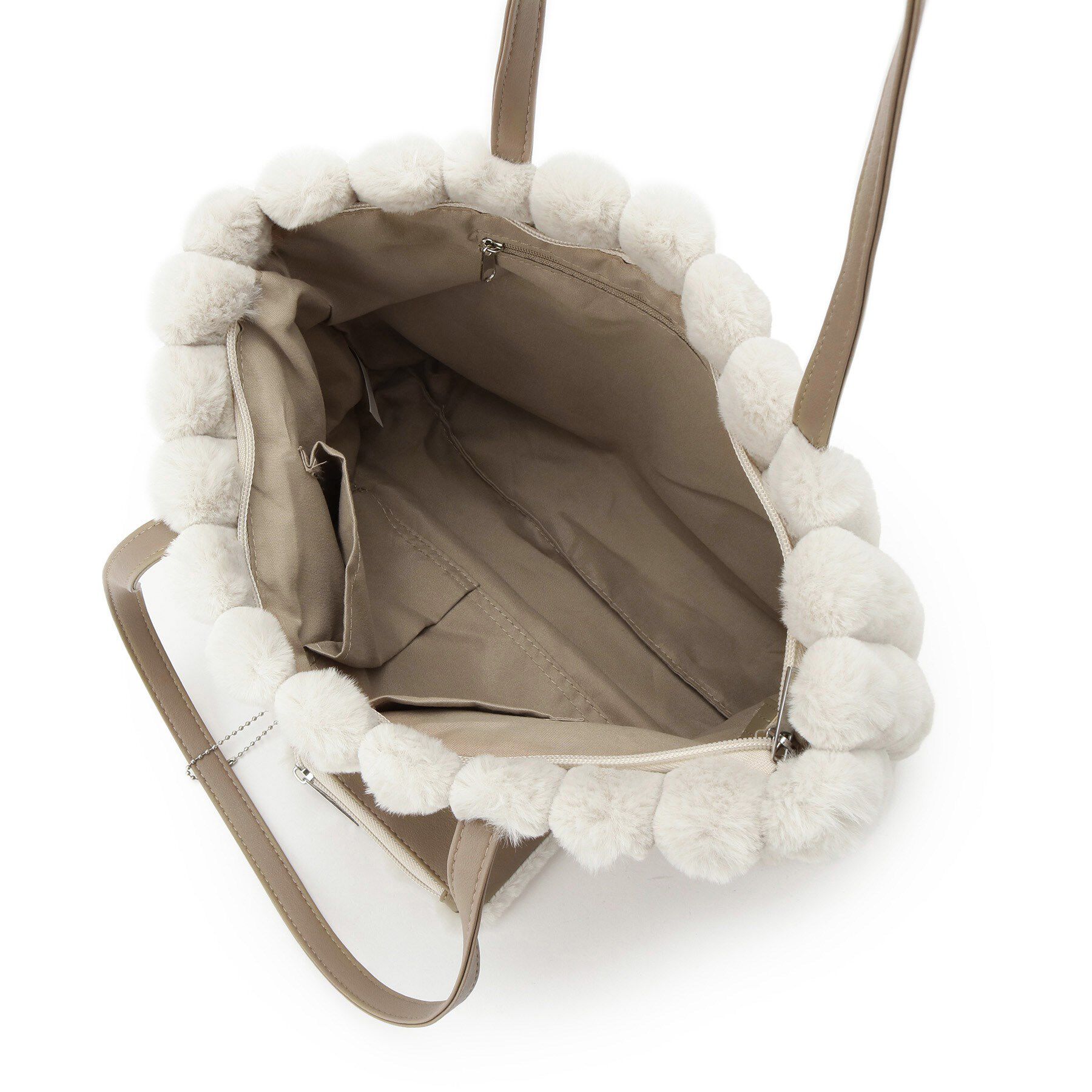 ITS&rsquo;DEMO「ポーチ付フェイクファートート」|トートバッグ|