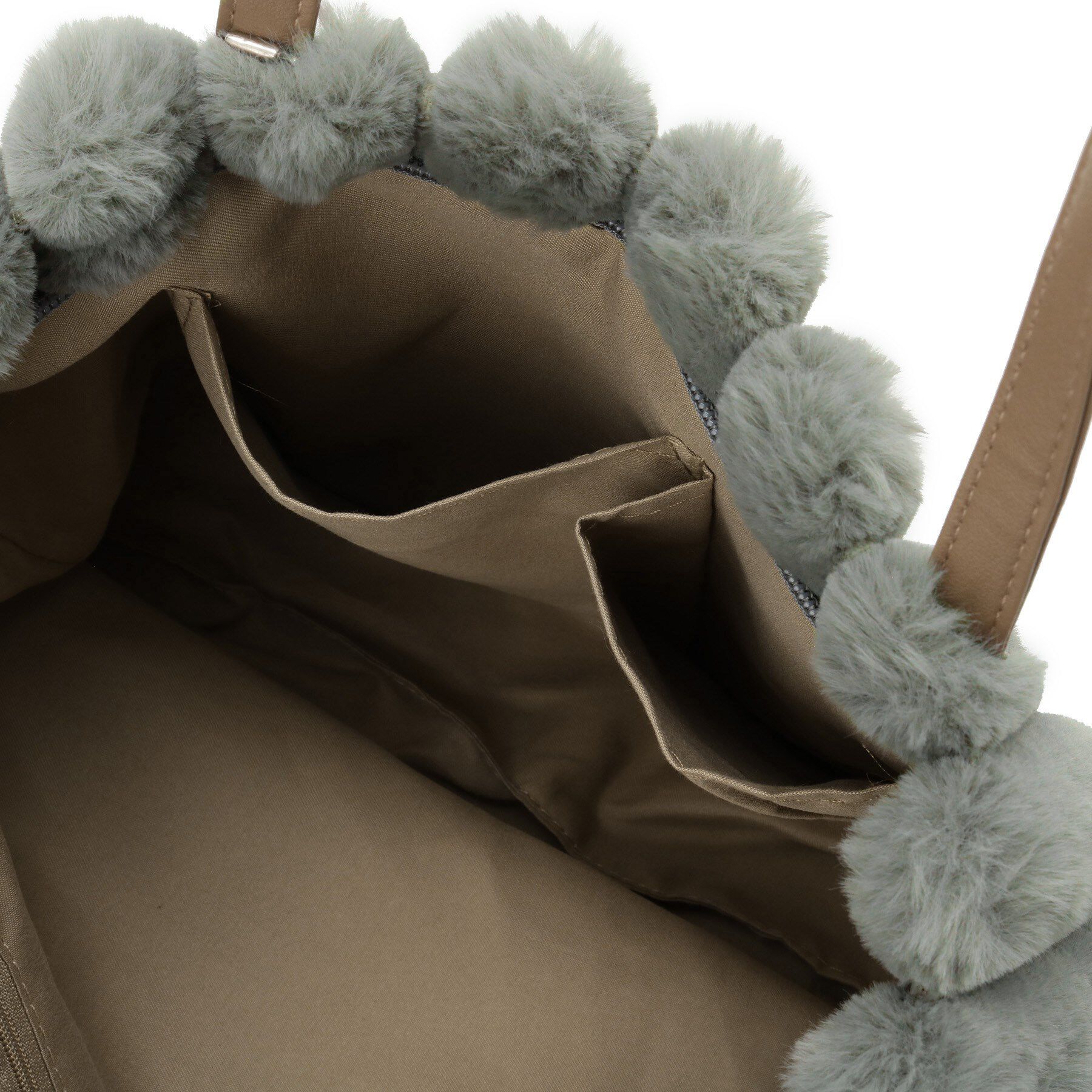 ITS&rsquo;DEMO「ポーチ付フェイクファートート」|トートバッグ|