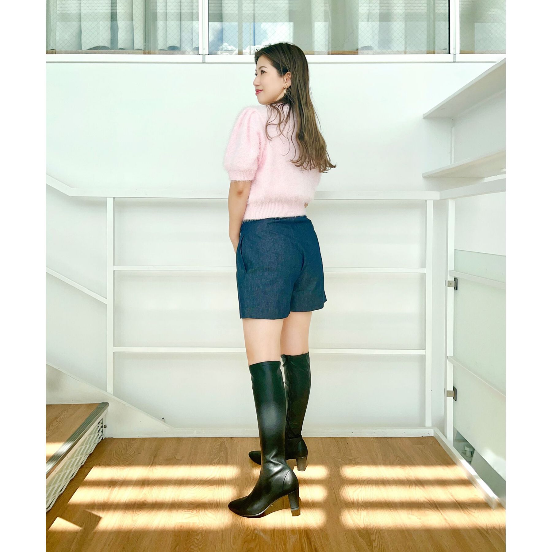 ESPERANZA「定番ストレッチロングブーツ」|ショートブーツ|