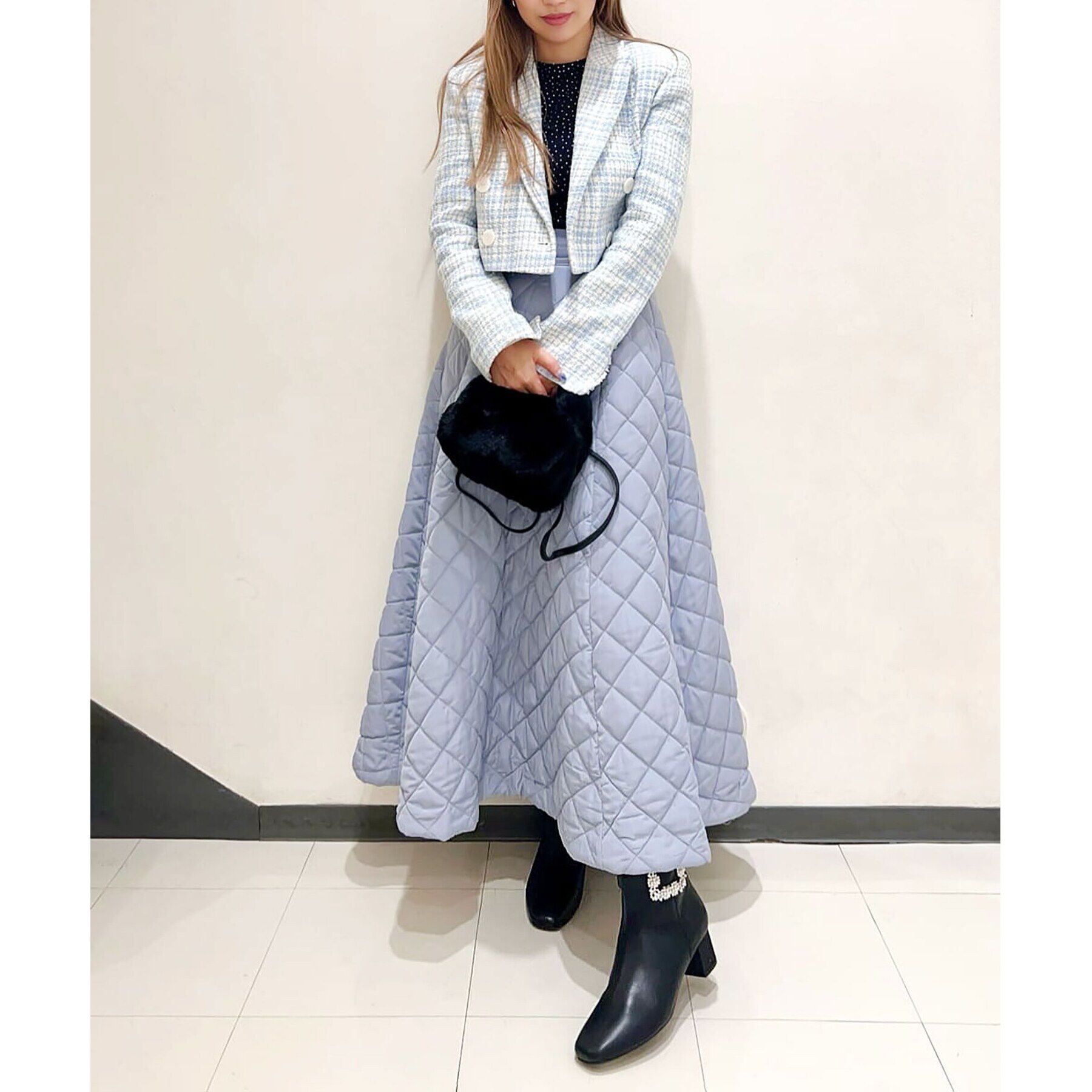 ESPERANZA「ラメヒールビジューショートブーツ」|ショートブーツ|