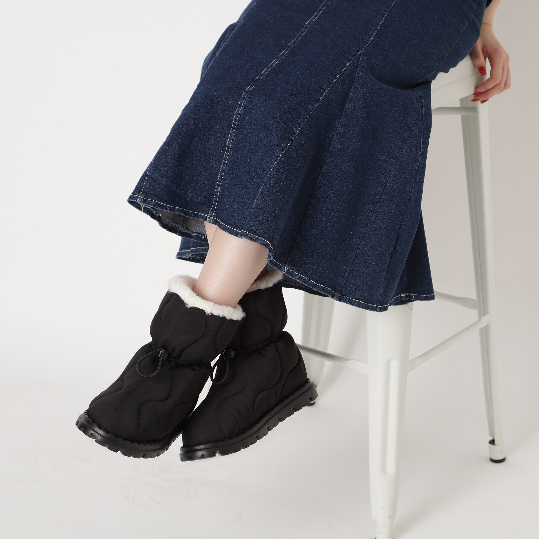 ESPERANZA「キルティングボアショートブーツ」|ショートブーツ|