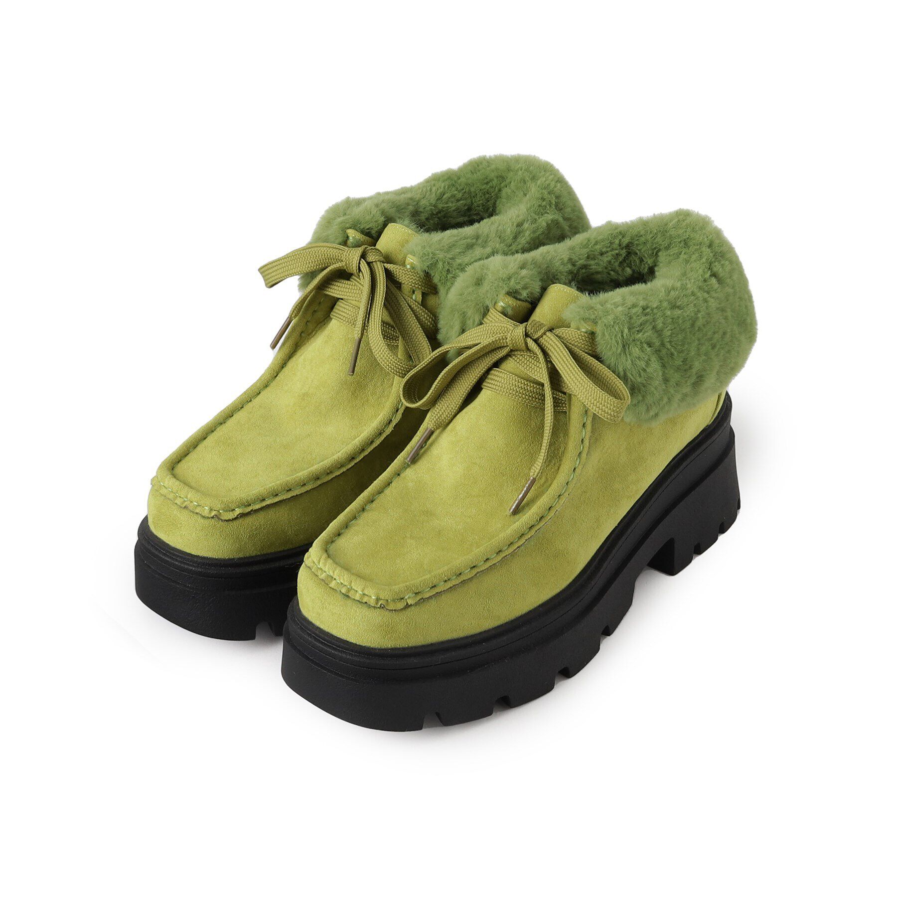 ESPERANZA「ボアモカシンブーツ【ESPERANZA_blanca】」|ショートブーツ|ｸﾞﾘｰﾝ(122)