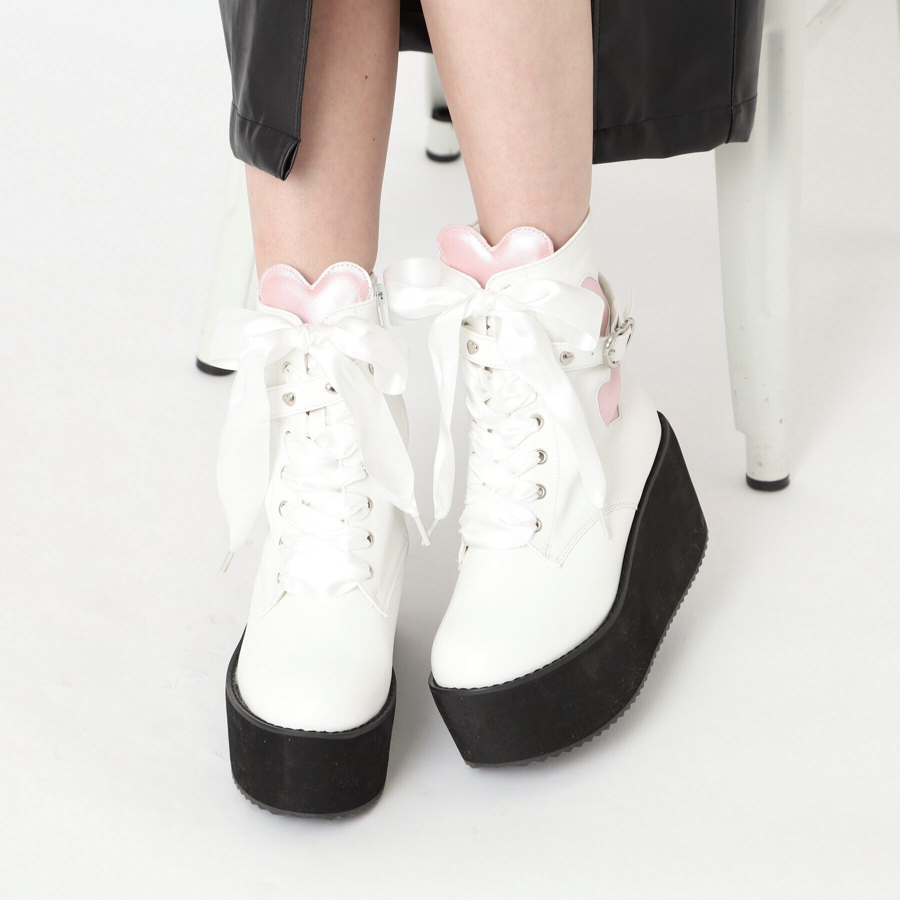 csT&P「厚底ウェッジハートブーツ」|ショートブーツ|