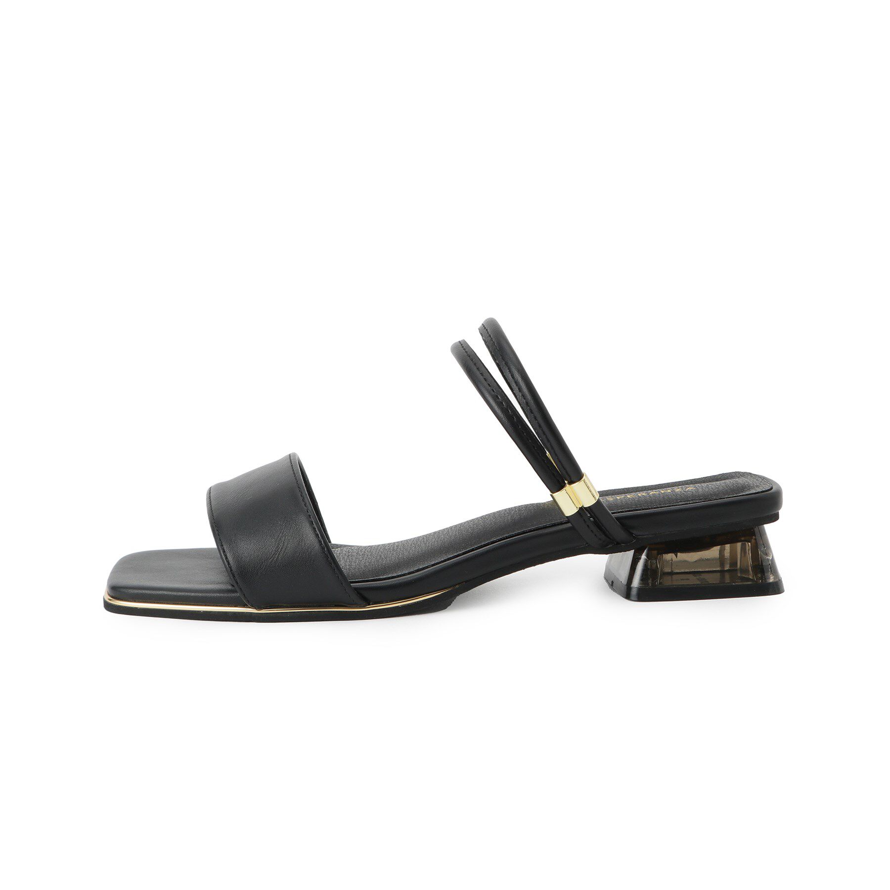 ESPERANZA「スクエアトゥクリアローヒールサンダル」|サンダル|