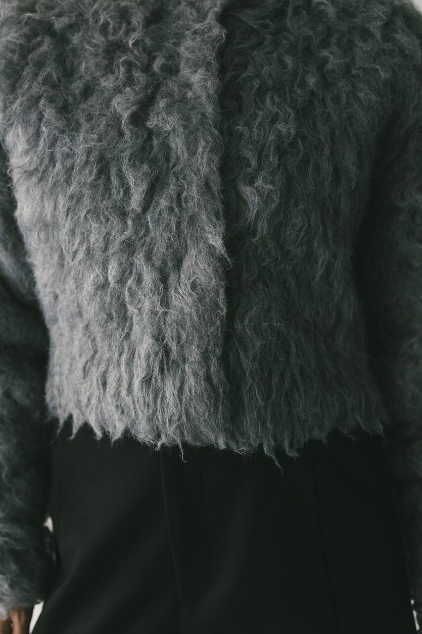 STYLEMIXER「メランジシャギーショートニットカーデ」|カーディガン|