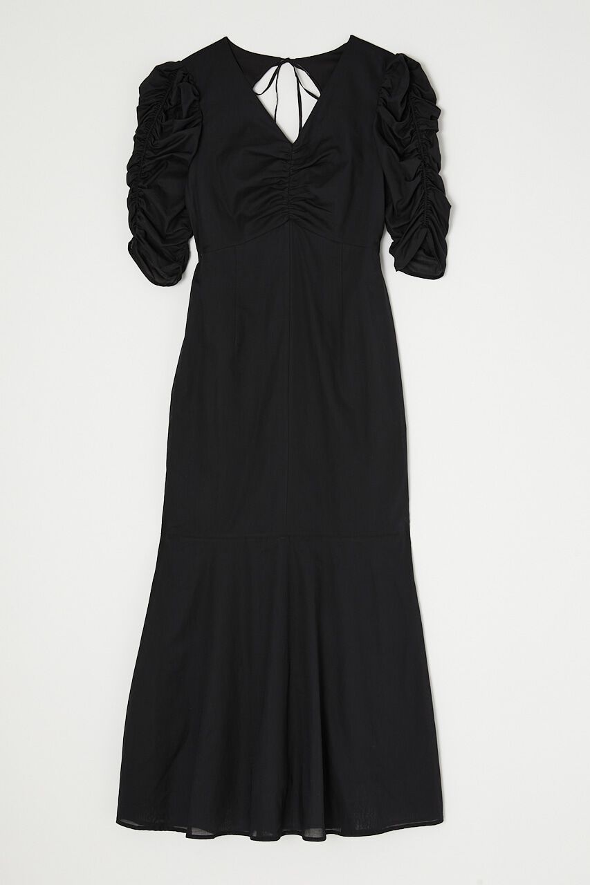 MOUSSY「GATHER SLEEVE ドレス」|ワンピース|