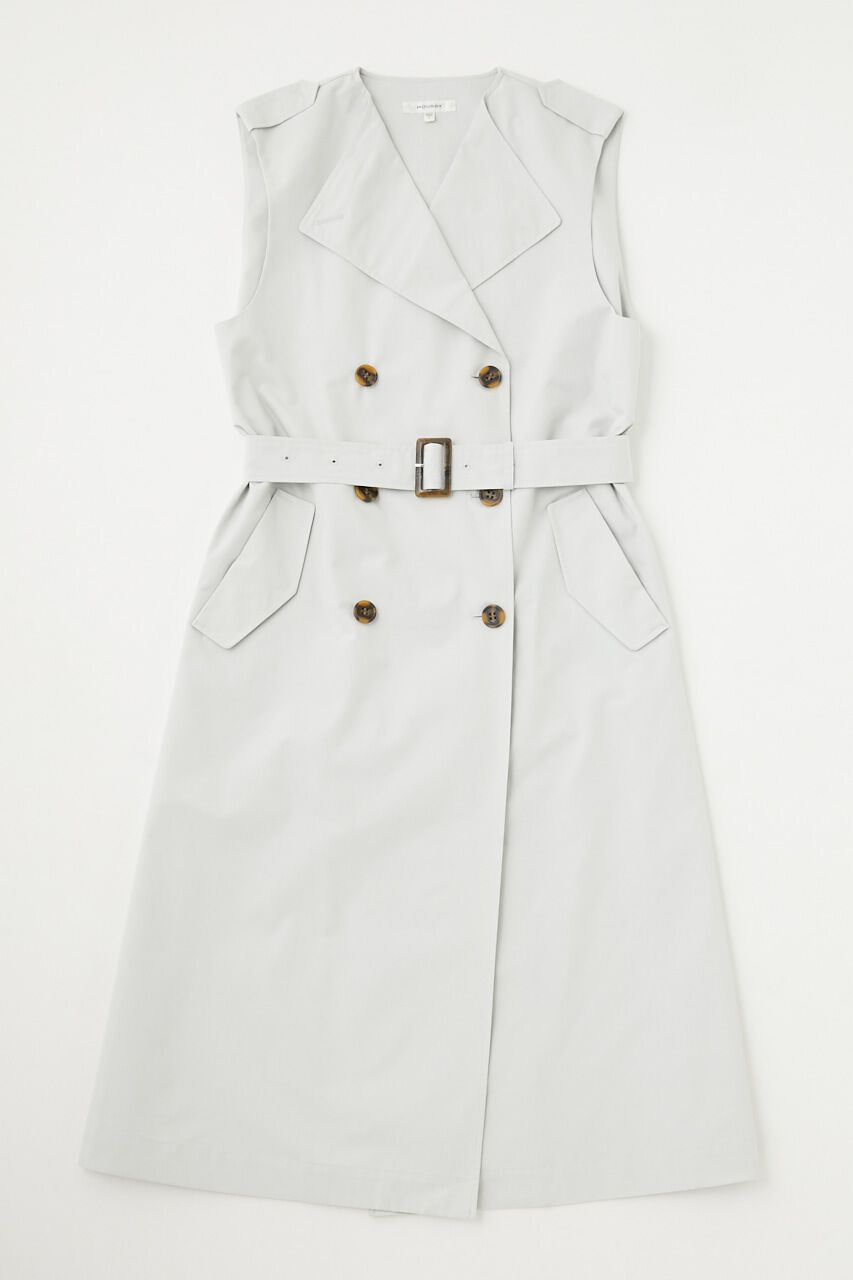 MOUSSY「SLEEVELESS トレンチ コート」|その他|L/GRY1