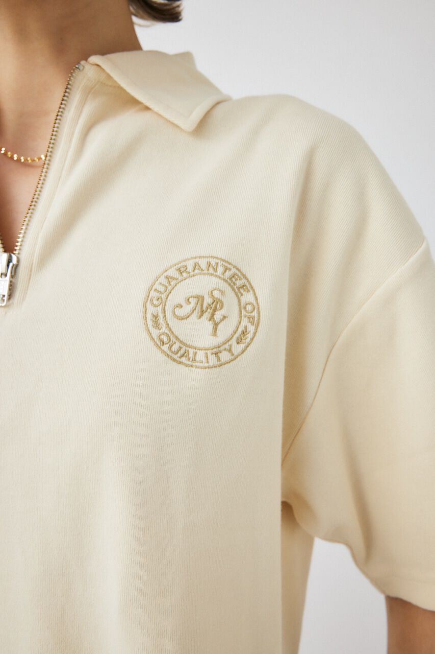 MOUSSY「PIGMENT SHORT HALF ZIP Tシャツ」|Tシャツ・カットソー|