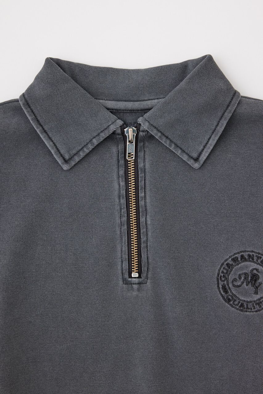 MOUSSY「PIGMENT SHORT HALF ZIP Tシャツ」|Tシャツ・カットソー|