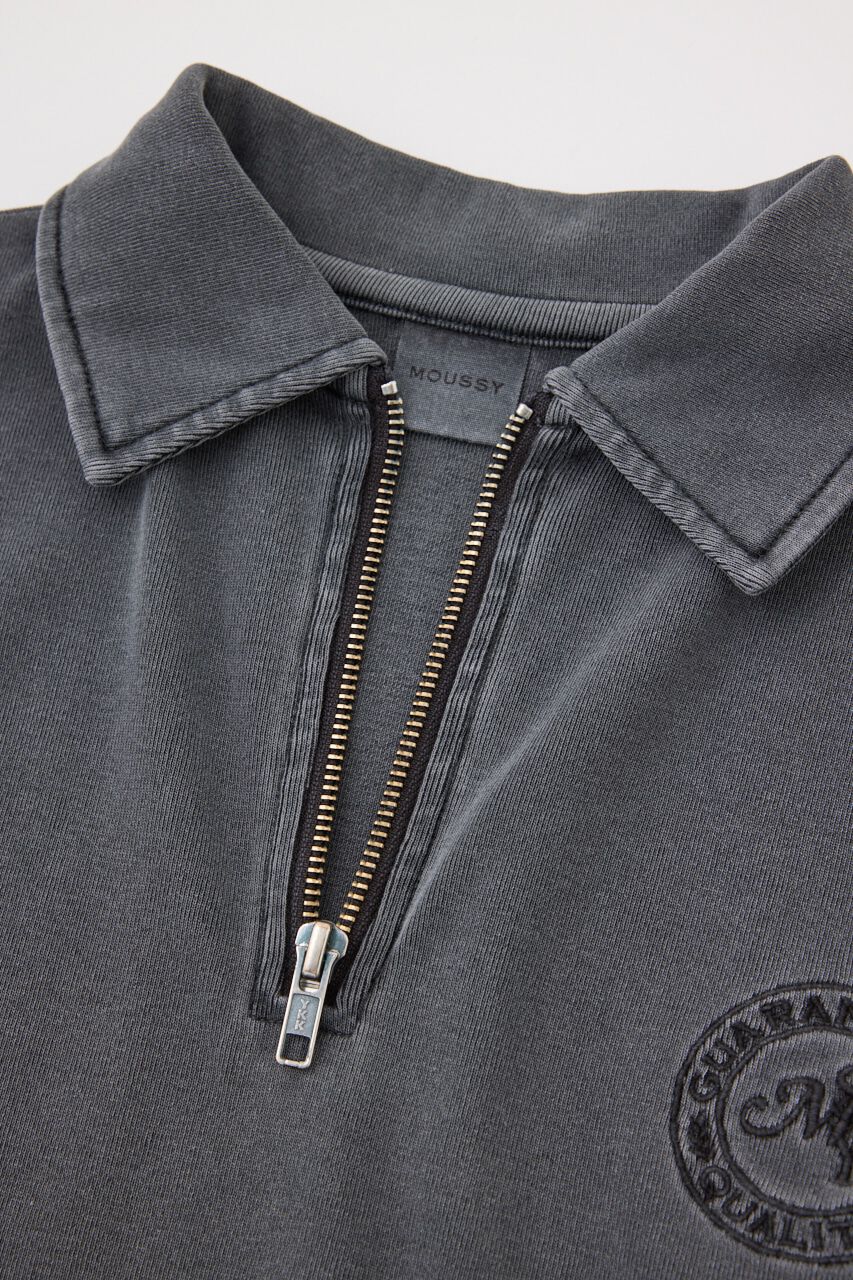 MOUSSY「PIGMENT SHORT HALF ZIP Tシャツ」|Tシャツ・カットソー|
