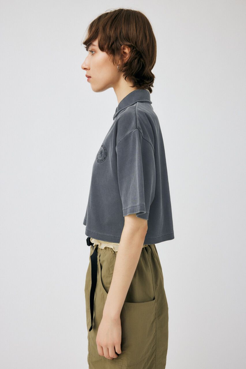 MOUSSY「PIGMENT SHORT HALF ZIP Tシャツ」|Tシャツ・カットソー|