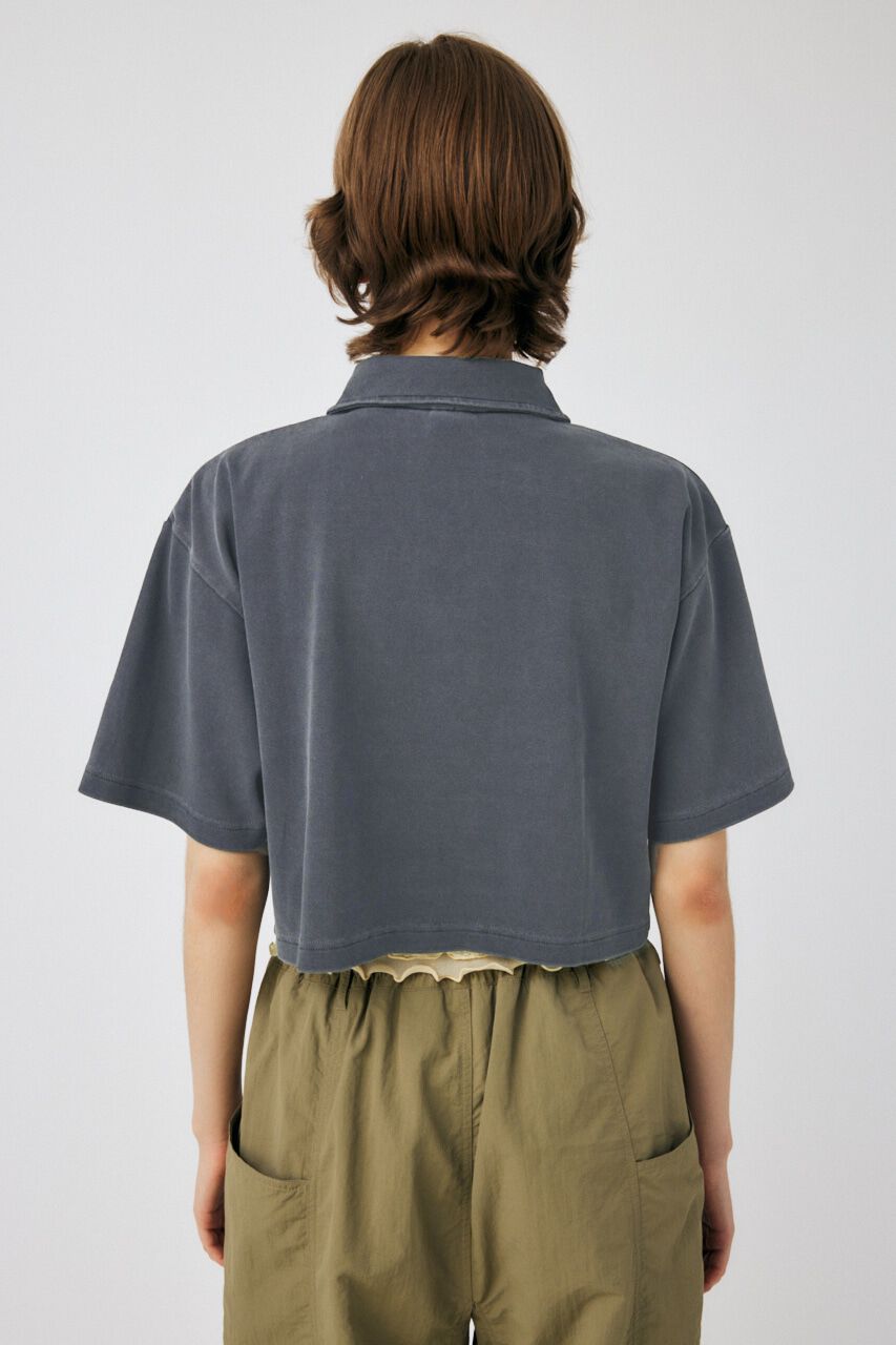 MOUSSY「PIGMENT SHORT HALF ZIP Tシャツ」|Tシャツ・カットソー|