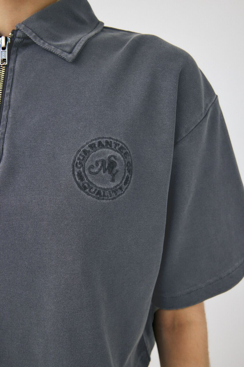 MOUSSY「PIGMENT SHORT HALF ZIP Tシャツ」|Tシャツ・カットソー|