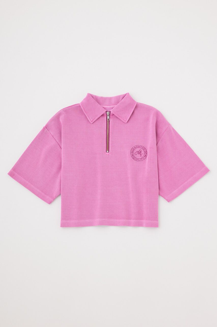 MOUSSY「PIGMENT SHORT HALF ZIP Tシャツ」|Tシャツ・カットソー|PUR