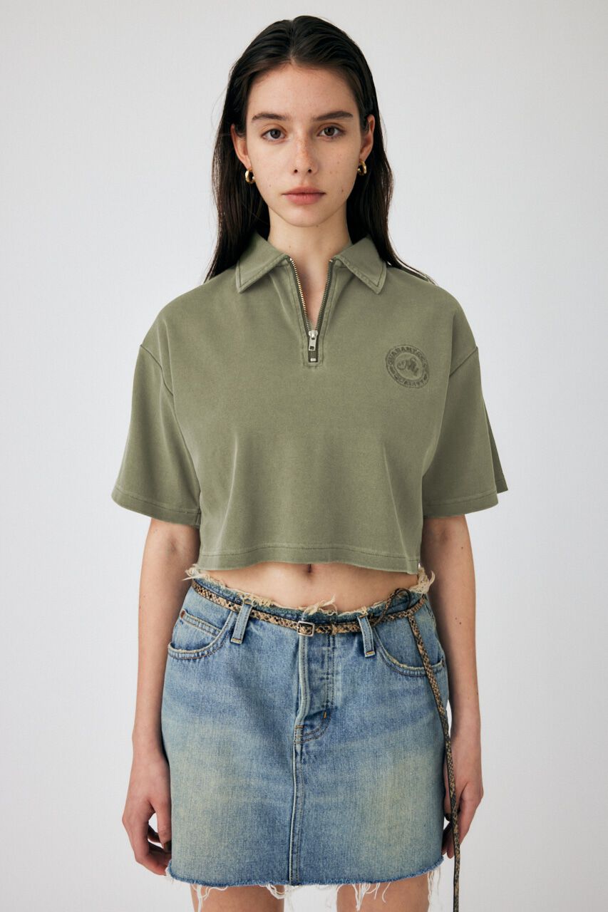 MOUSSY「PIGMENT SHORT HALF ZIP Tシャツ」|Tシャツ・カットソー|KHA