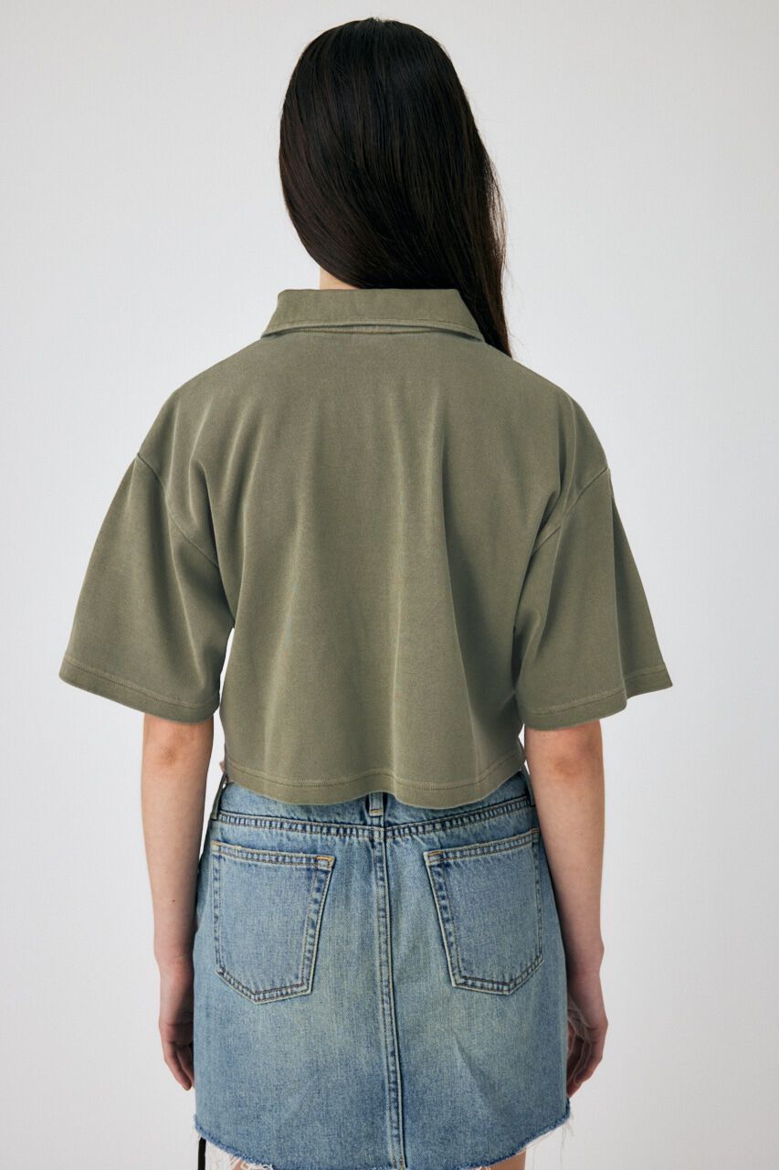 MOUSSY「PIGMENT SHORT HALF ZIP Tシャツ」|Tシャツ・カットソー|
