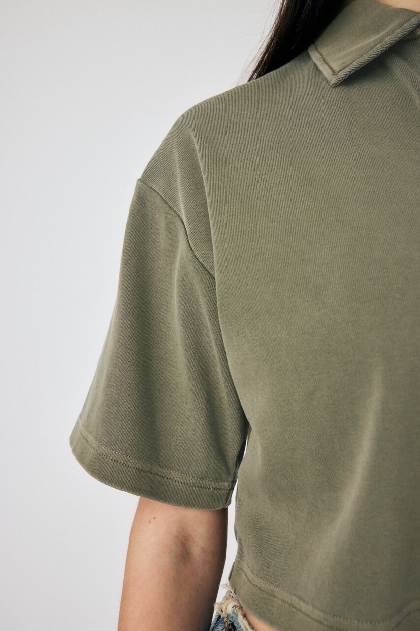 MOUSSY「PIGMENT SHORT HALF ZIP Tシャツ」|Tシャツ・カットソー|