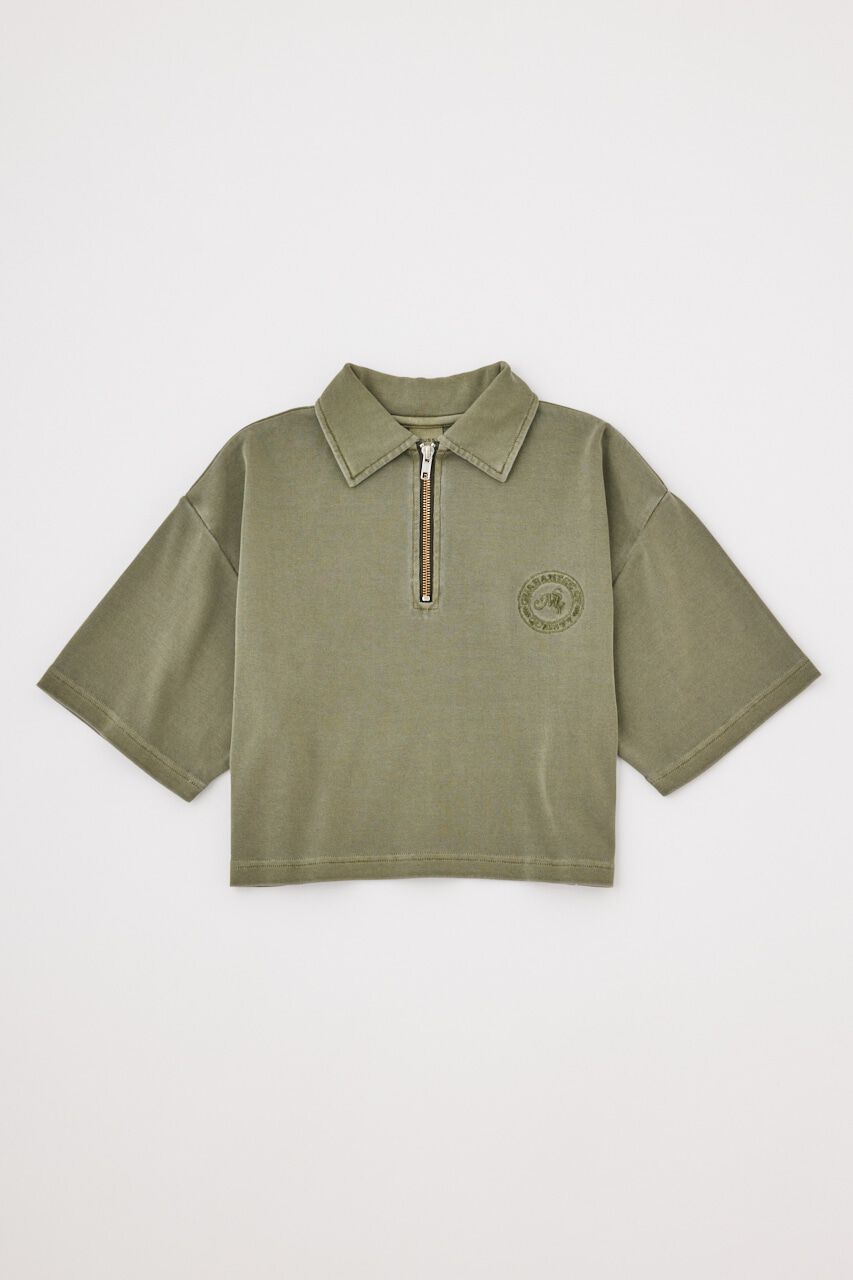 MOUSSY「PIGMENT SHORT HALF ZIP Tシャツ」|Tシャツ・カットソー|
