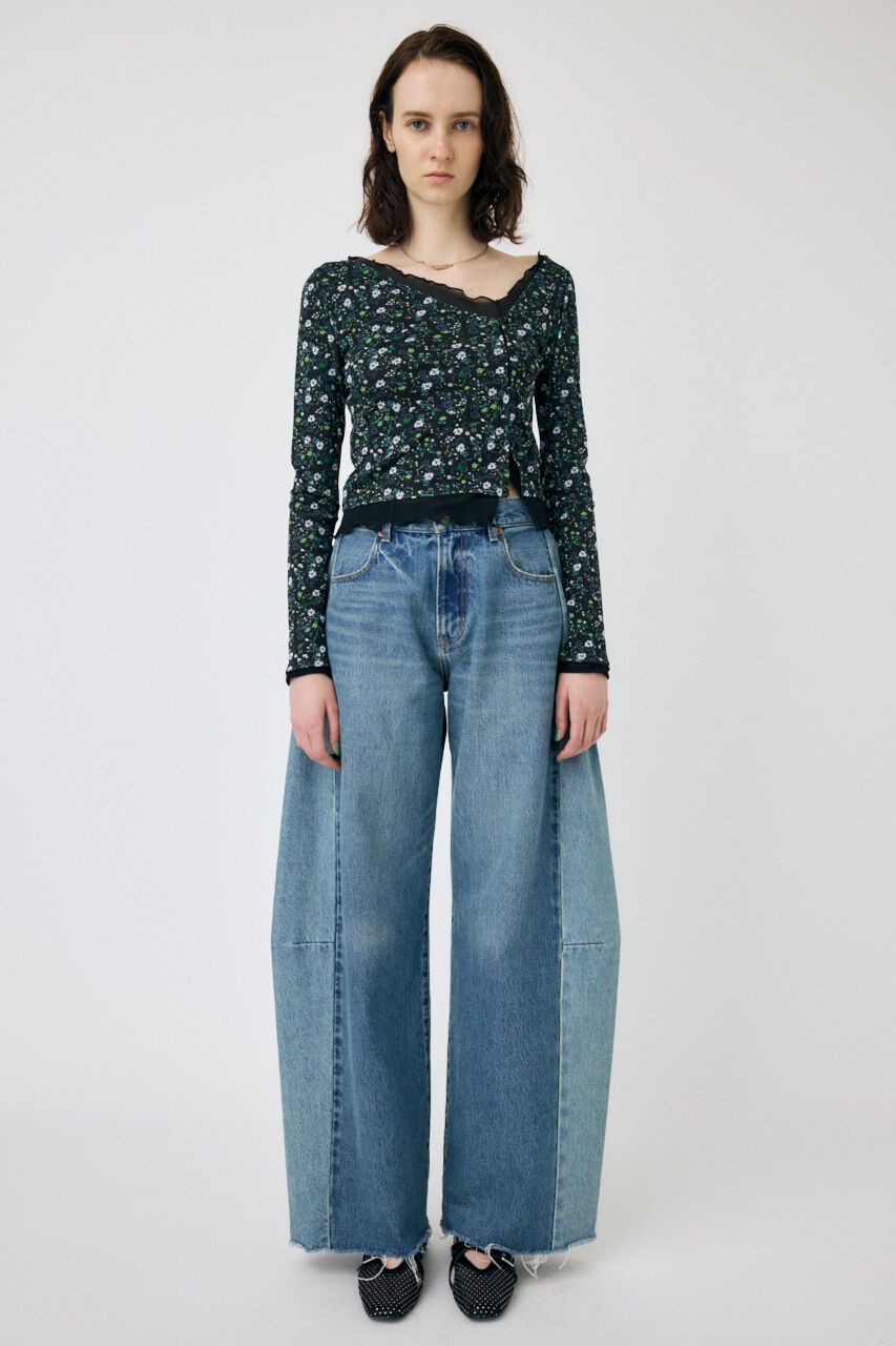 MOUSSY「LAYERED ASSYMETRIC SHEER トップス」|Tシャツ・カットソー|