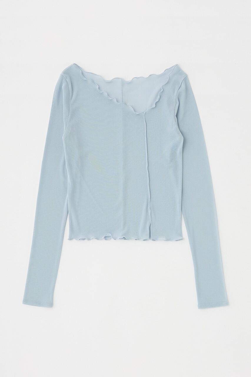 MOUSSY「LAYERED ASSYMETRIC SHEER トップス」|Tシャツ・カットソー|