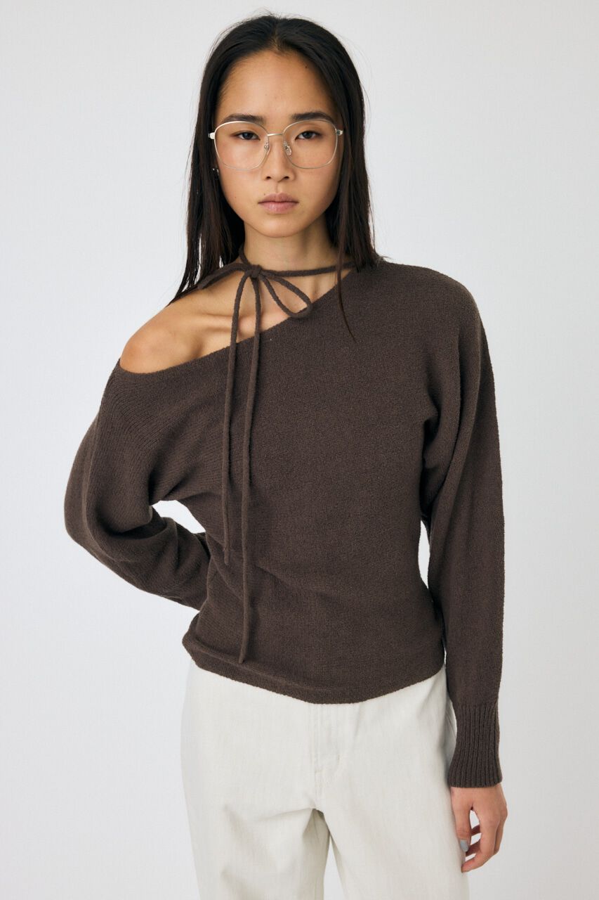MOUSSY「ONE SHOULDER ニットトップス」|ニット・セーター|