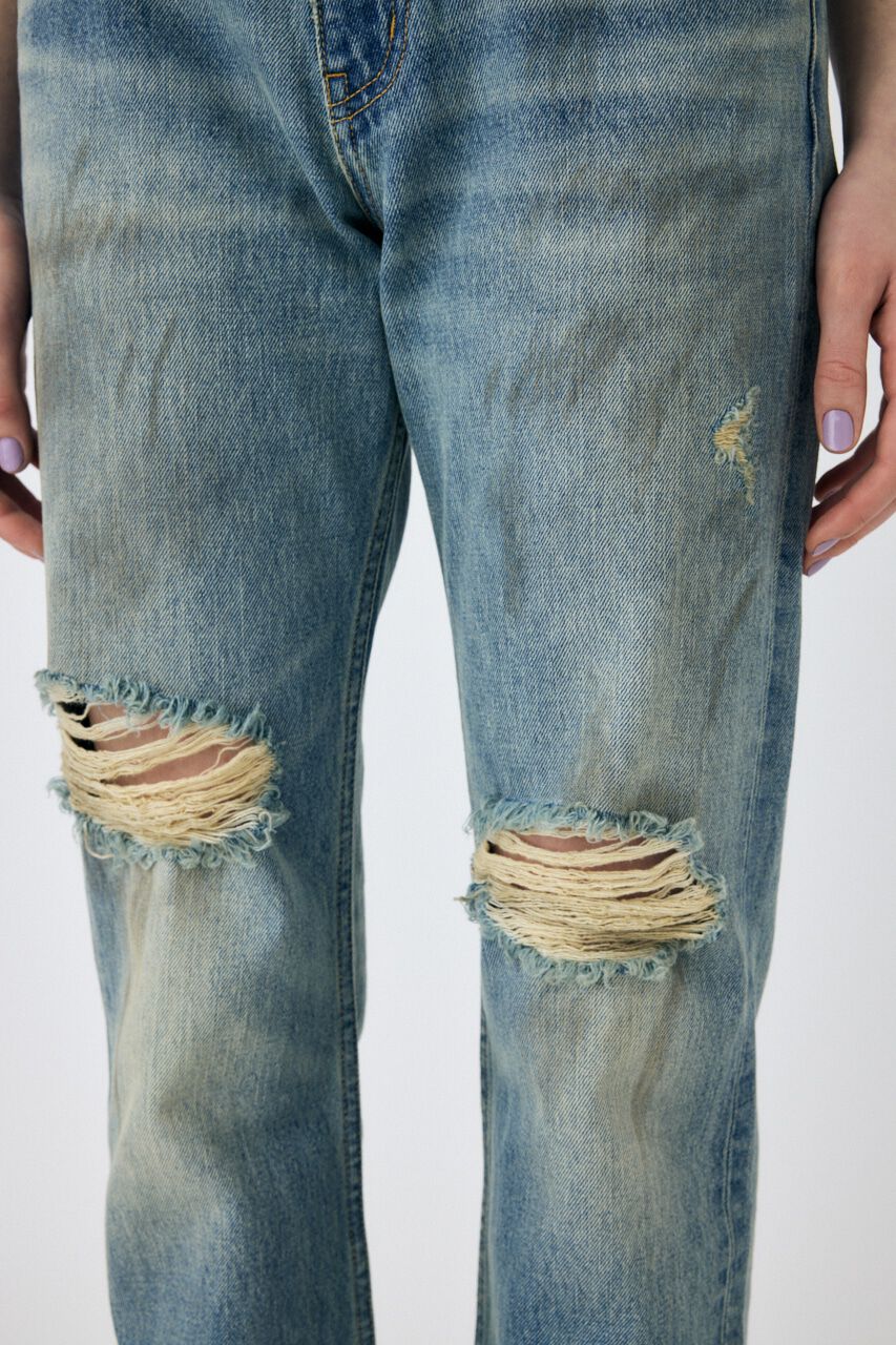 MOUSSY「BRUSHED STRAIGHT フレアデニム」|デニム|