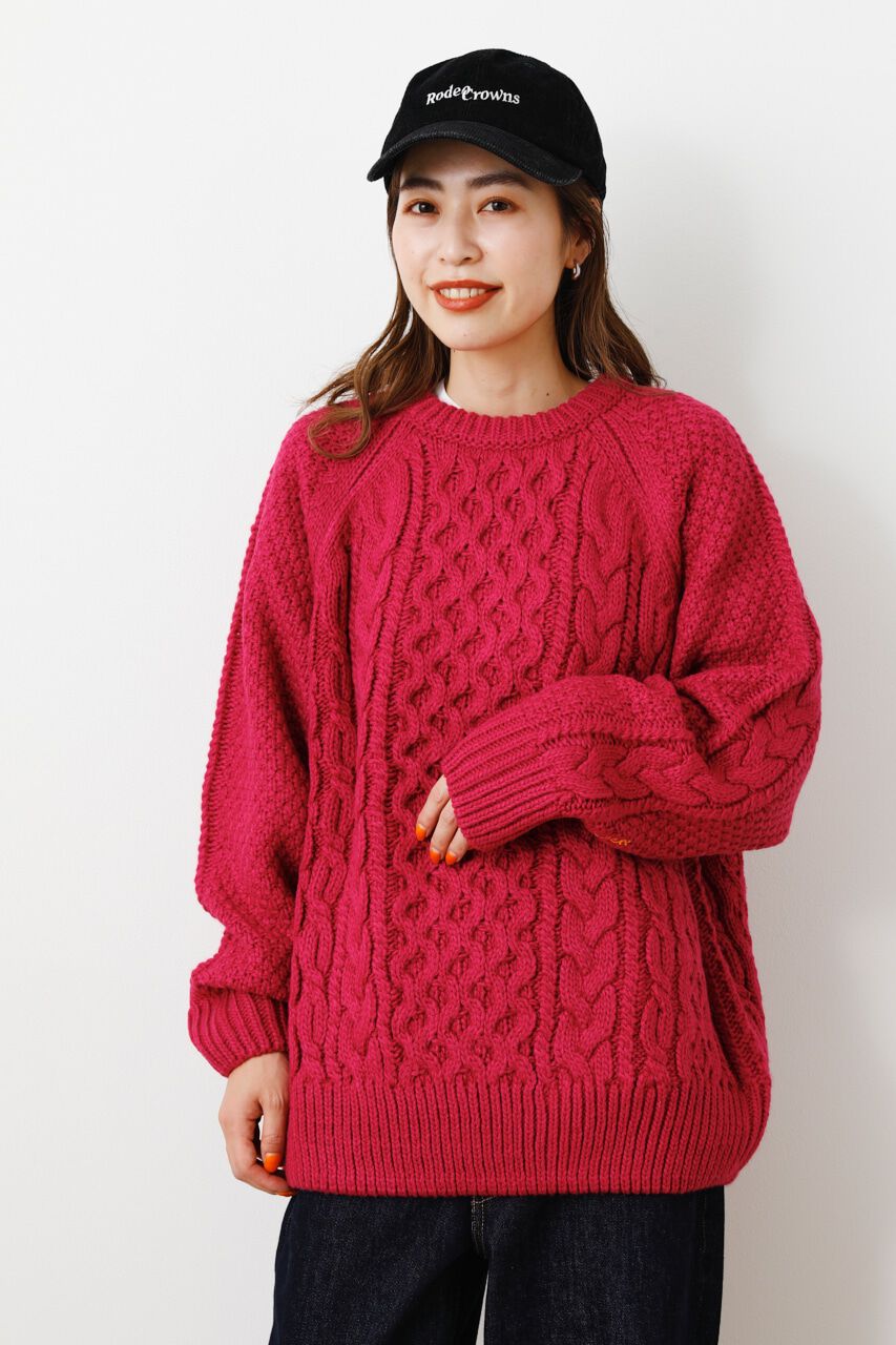 RODEO CROWNS「GOOD OLD フィッシャーマンニットトップス」|ニット・セーター|D/PNK3