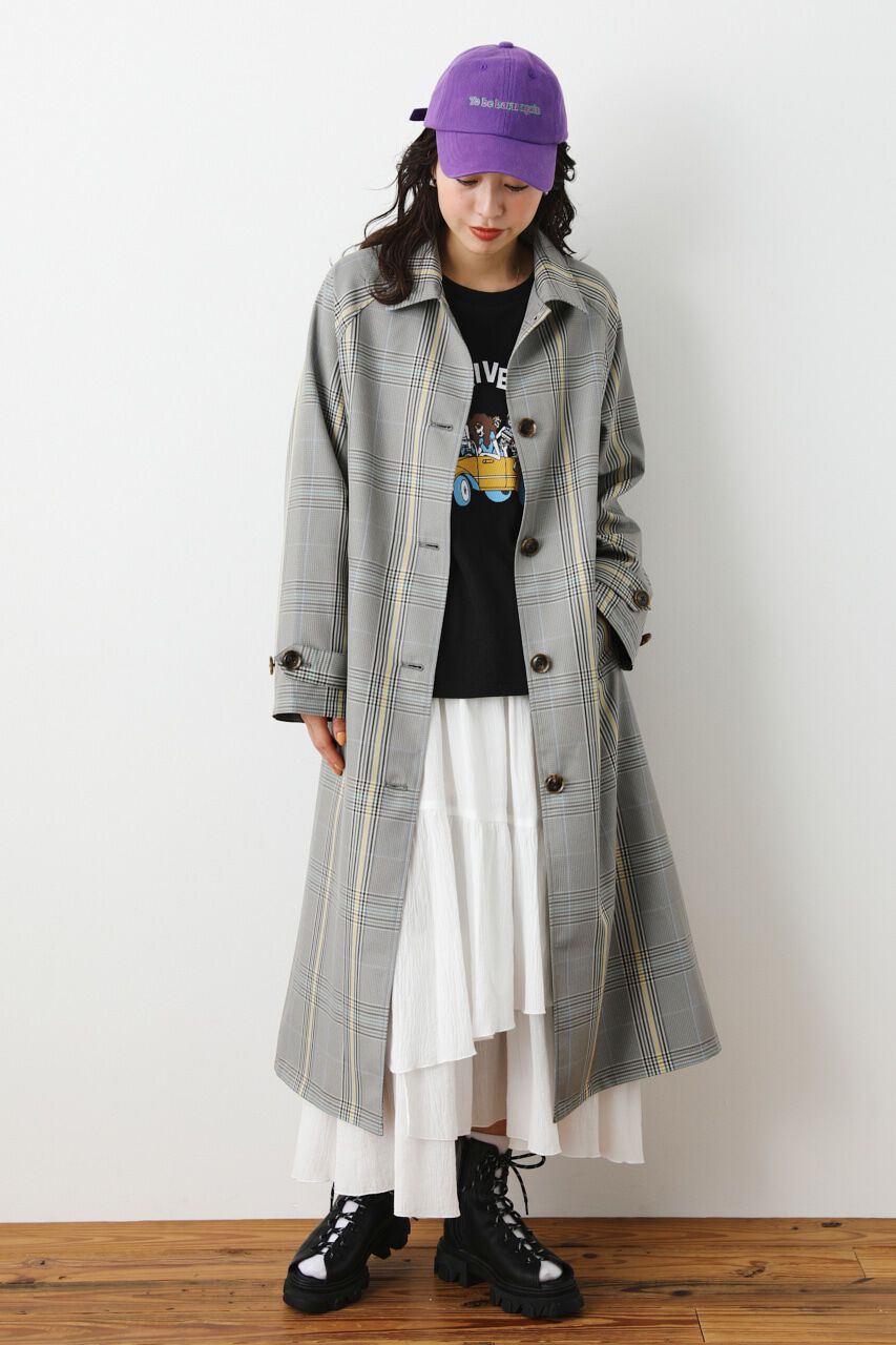 RODEO CROWNS「SPRING ルーズトレンチコート」|その他|柄BLK5