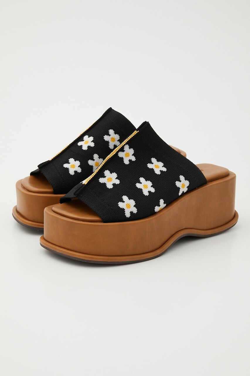 RODEO CROWNS「PATTERN KNIT WADGE SANDAL」|サンダル|