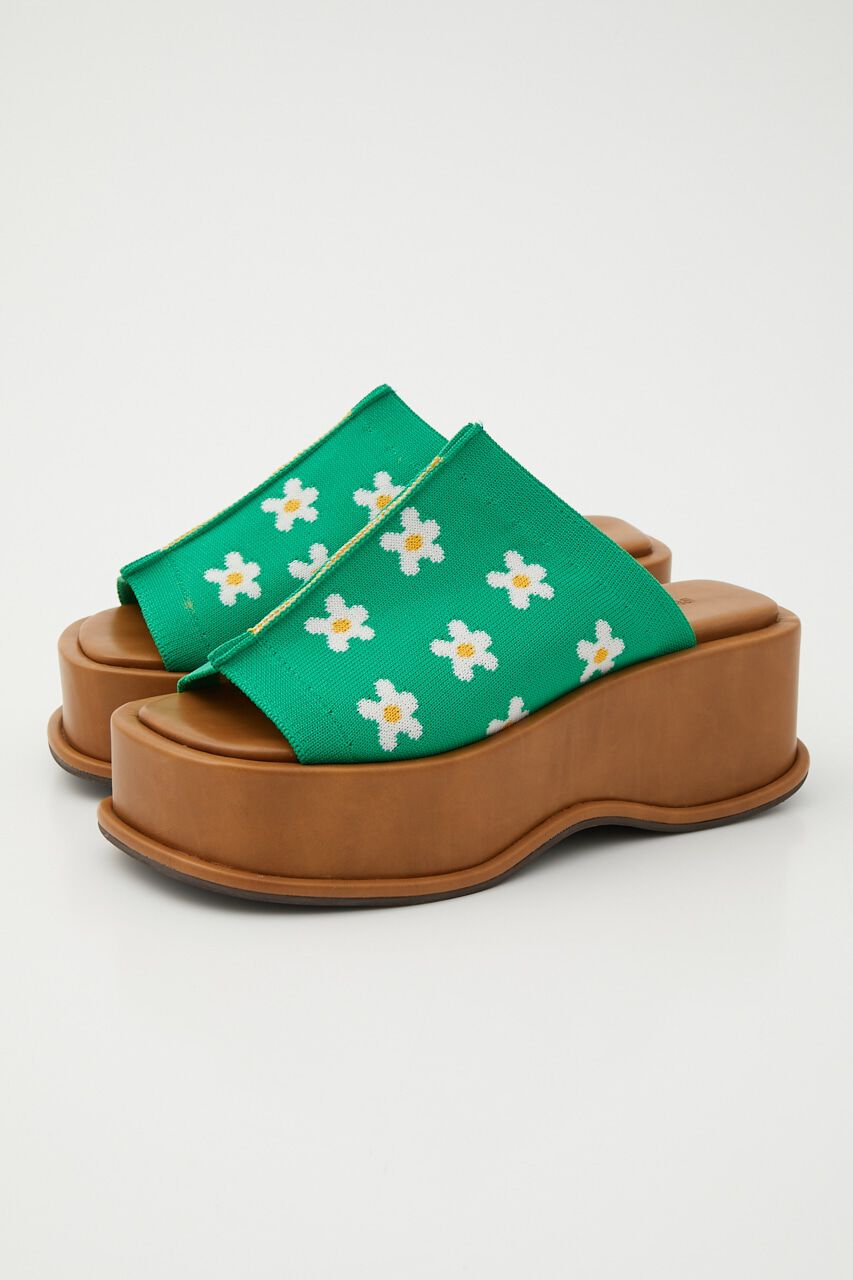 RODEO CROWNS「PATTERN KNIT WADGE SANDAL」|サンダル|
