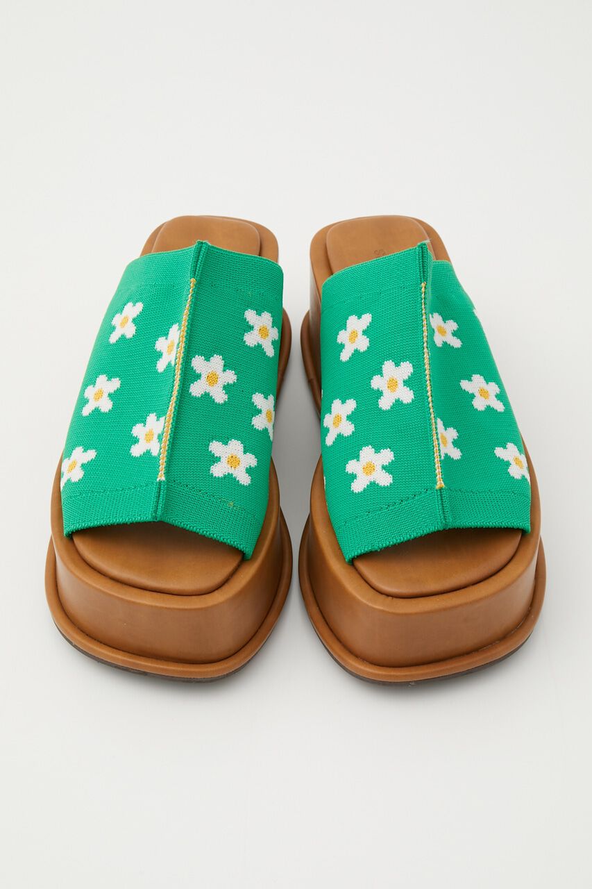 RODEO CROWNS「PATTERN KNIT WADGE SANDAL」|サンダル|