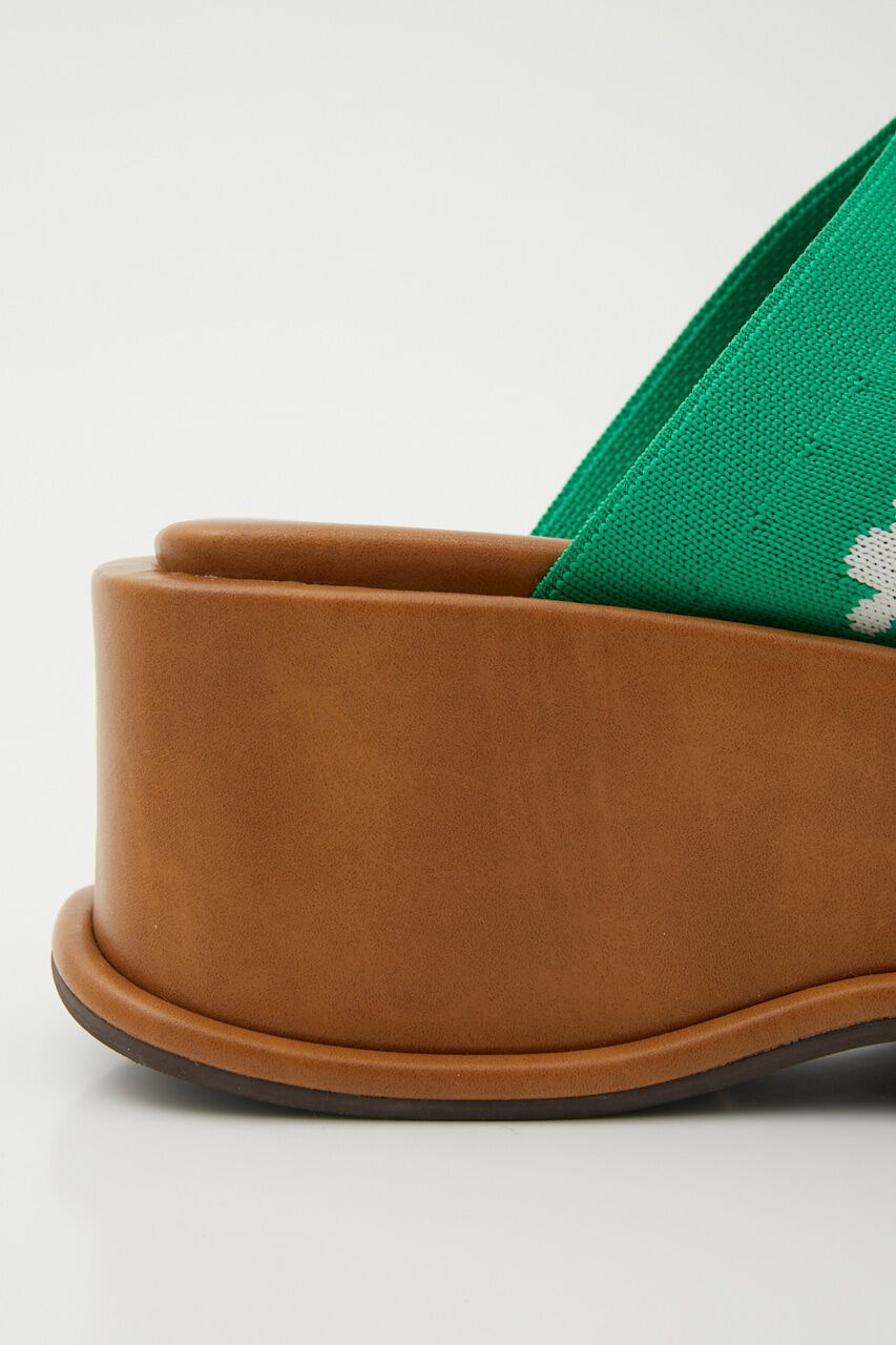 RODEO CROWNS「PATTERN KNIT WADGE SANDAL」|サンダル|