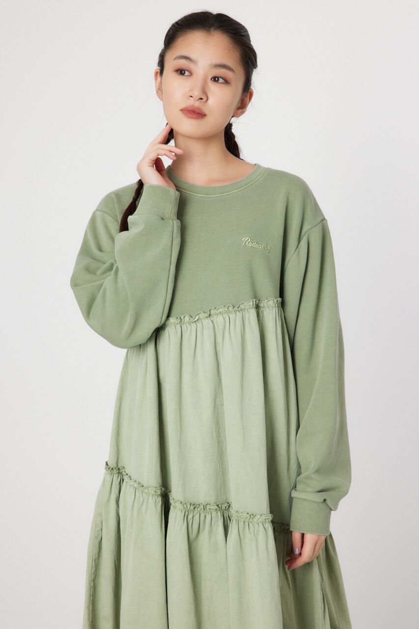 RODEO CROWNS「ピグメント布帛ドッキングワンピース」|ワンピース|