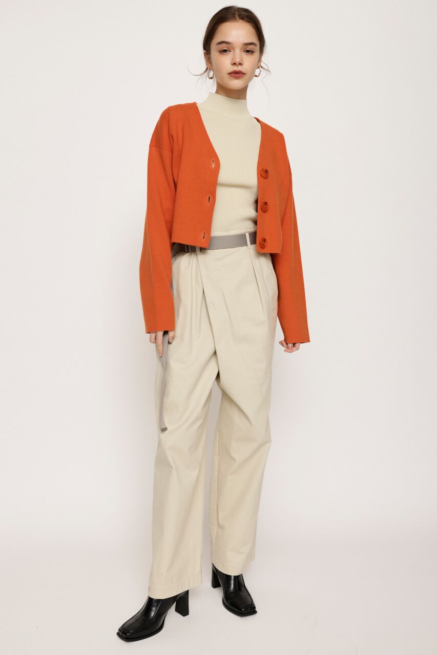 SLY「MILANO RIB CROP カーディガン」|カーディガン|