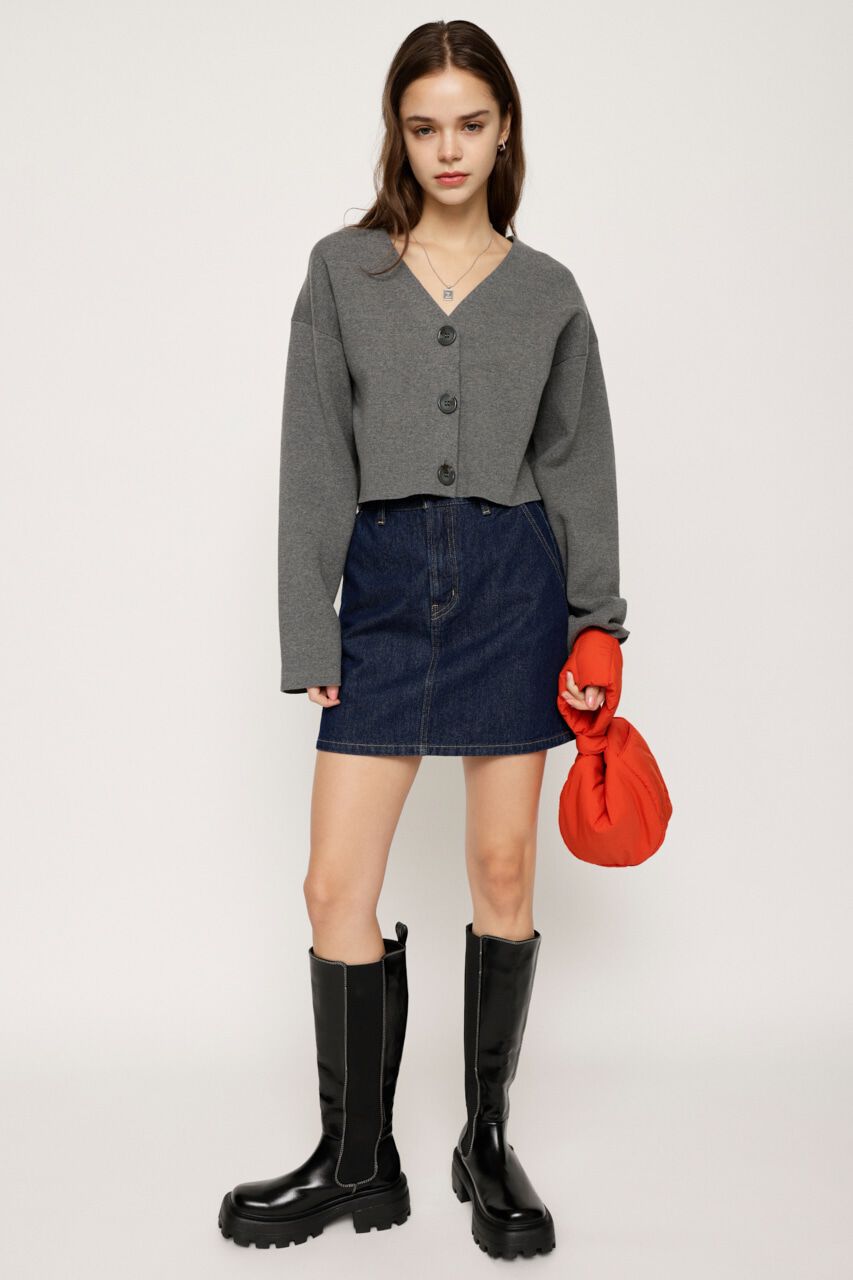 SLY「MILANO RIB CROP カーディガン」|カーディガン|