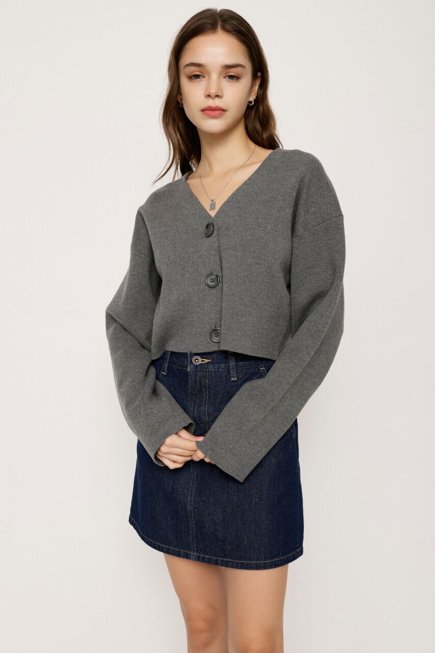 SLY「MILANO RIB CROP カーディガン」|カーディガン|