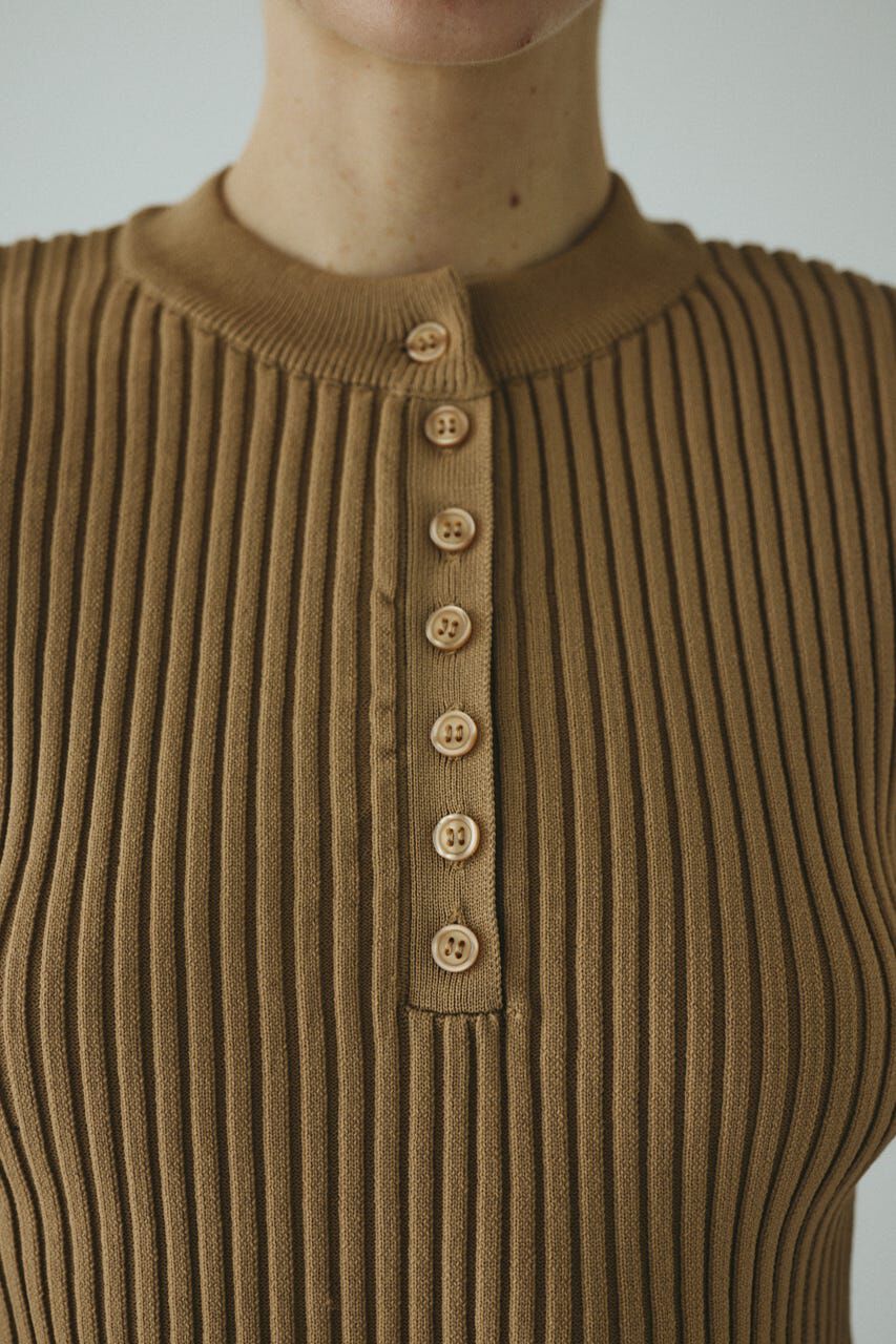 HeRIN.CYE「Henley neck knit tops」|ニット・セーター|