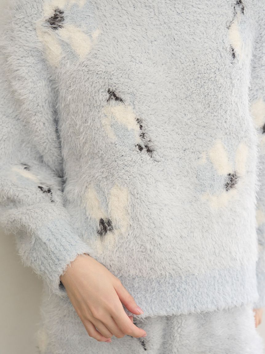 SNIDEL HOME「フラワージャガードニットプルオーバー」|ルームウェア|