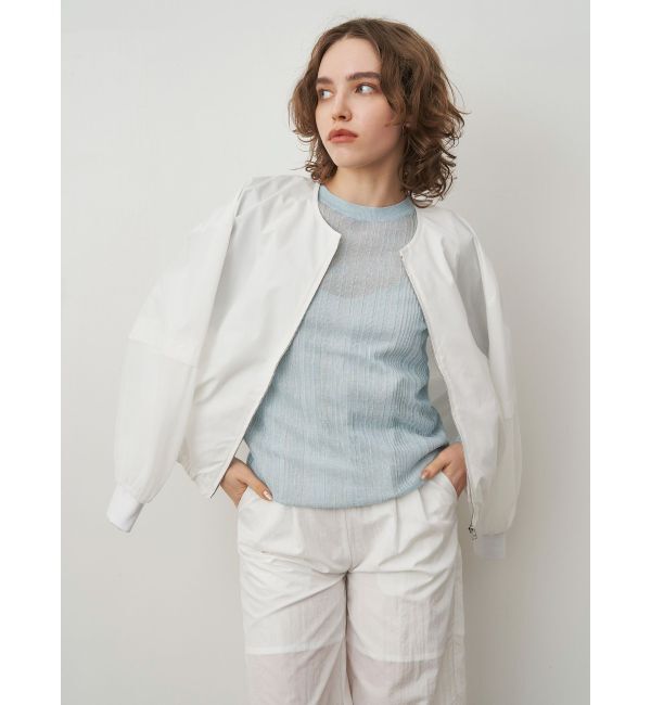 ELENDEEK「SHEER SLEEVE BZ」|ブルゾン・スタジャン|