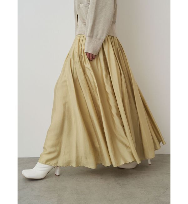 ELENDEEK「SHEER BLOCK FLARED SK」|スカート|