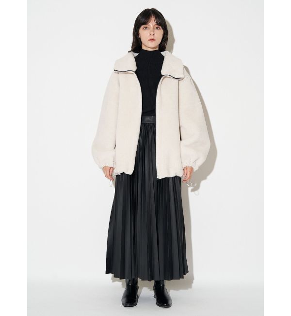 ELENDEEK「FAUX LEATHER PLEATS SK」|スカート|